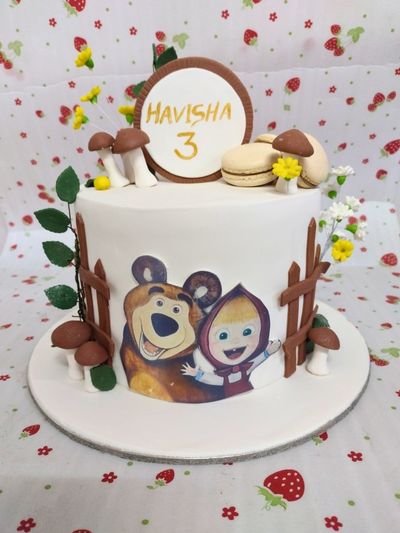 Masha & Bear Birthday Cake